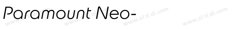 Paramount Neo字体转换